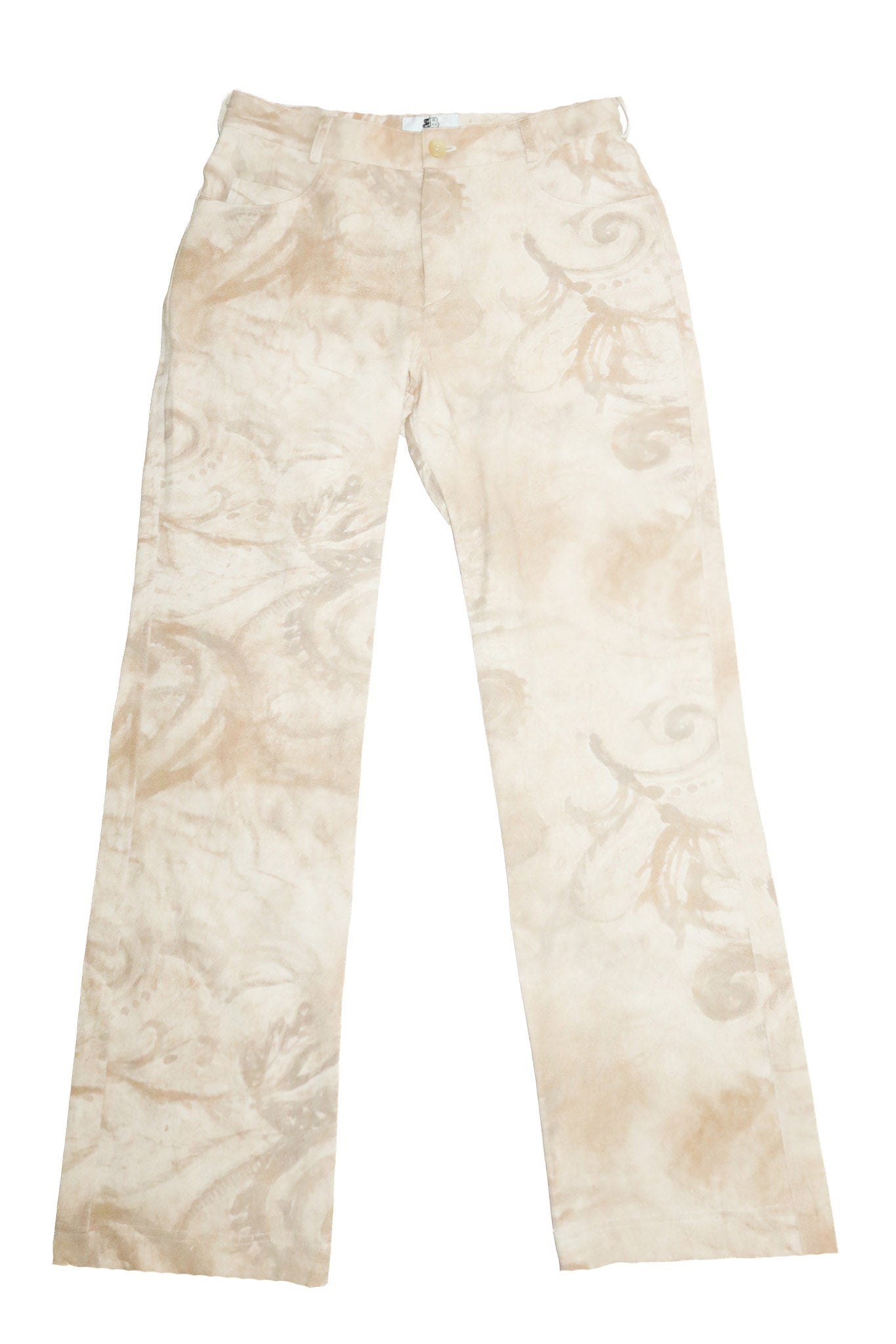 1990's ewaldo bock paisley print pants beige.