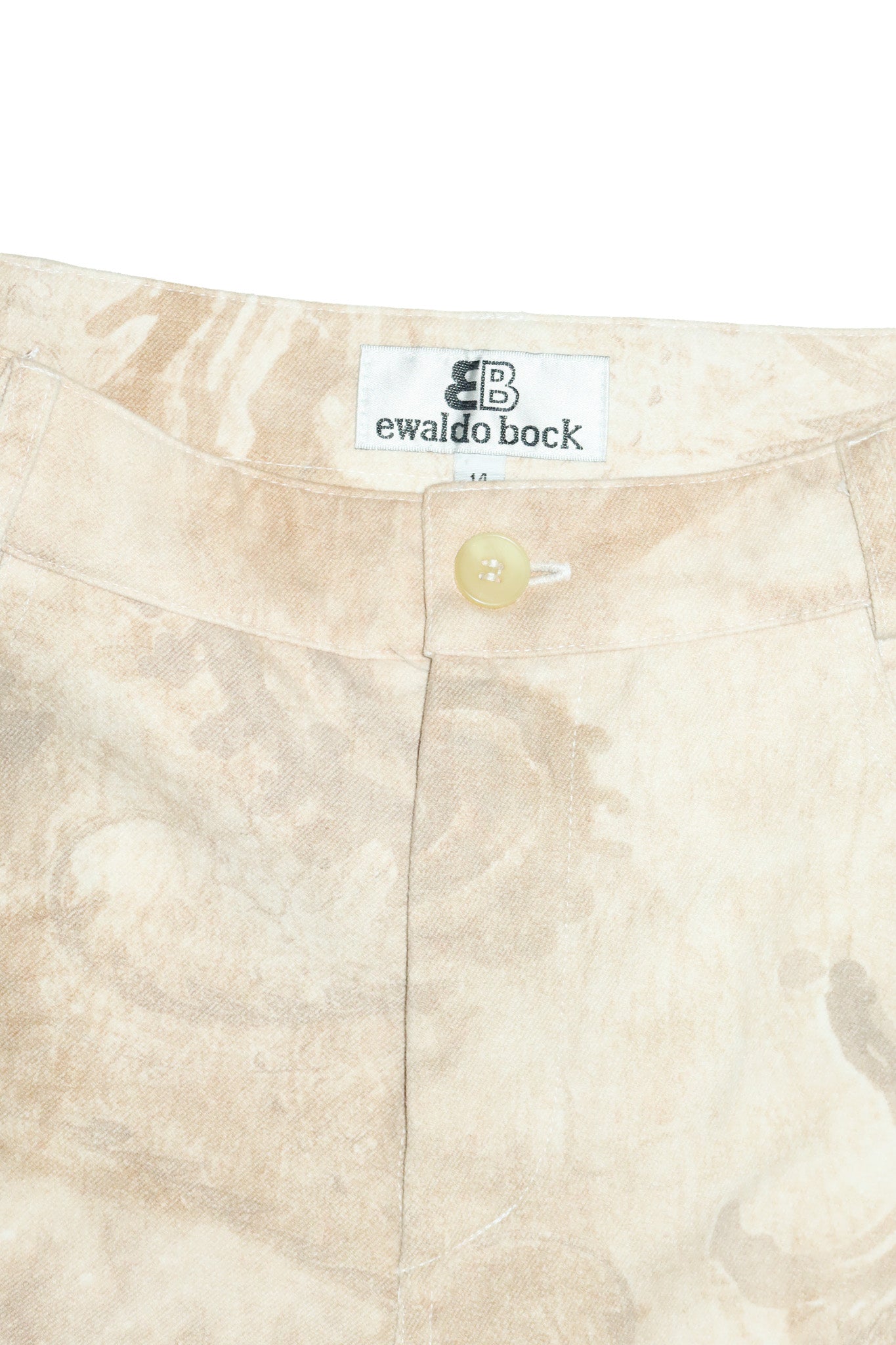 1990's ewaldo bock paisley print pants beige.