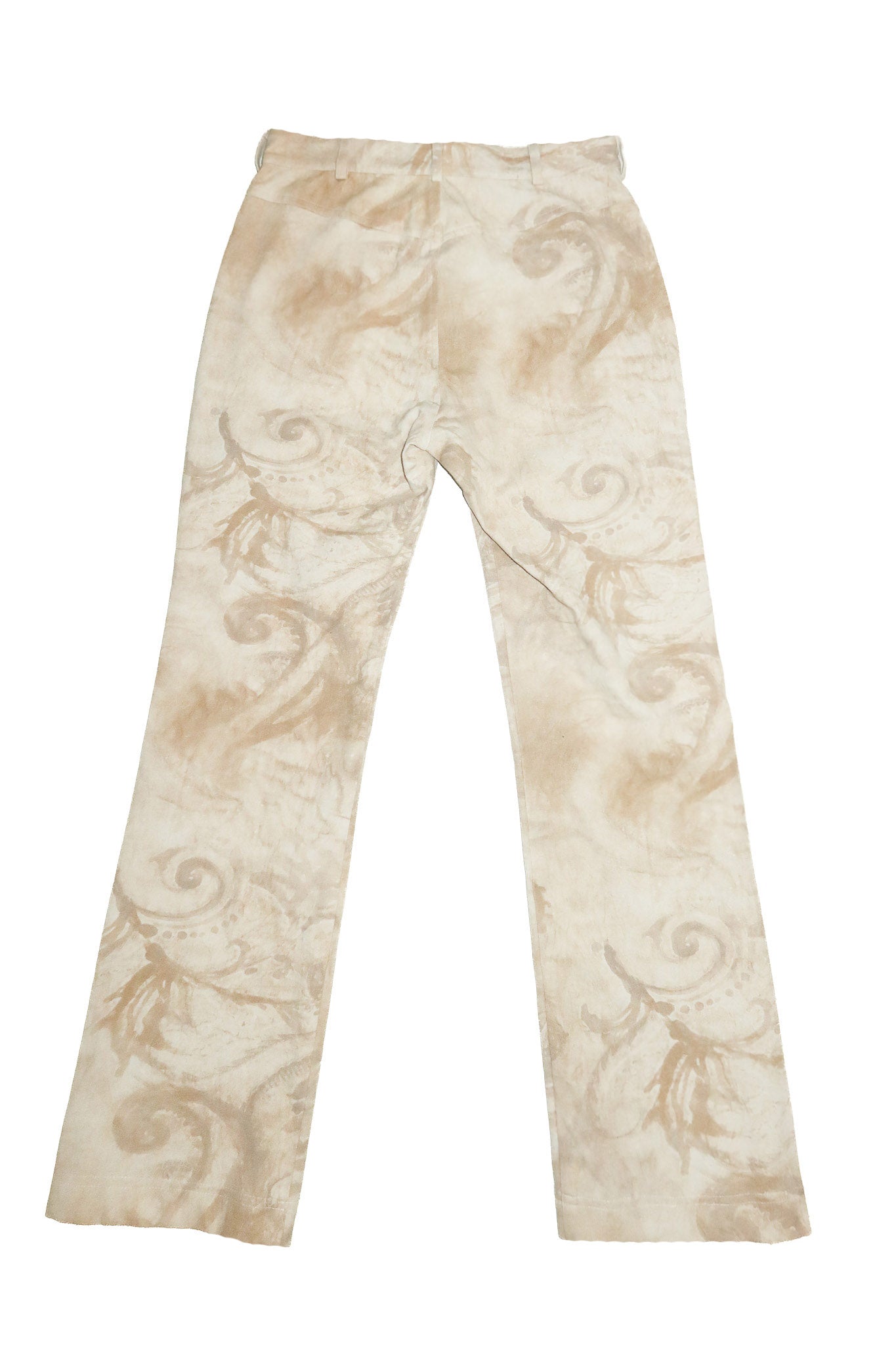 1990's ewaldo bock paisley print pants beige.