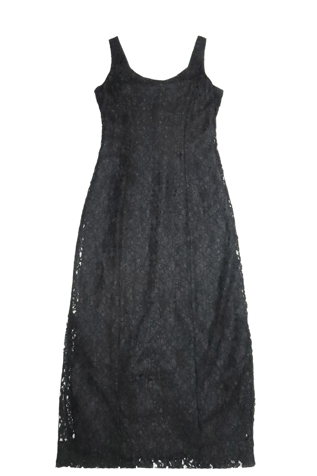 1990's whistles sleeveless lace maxi dress black.