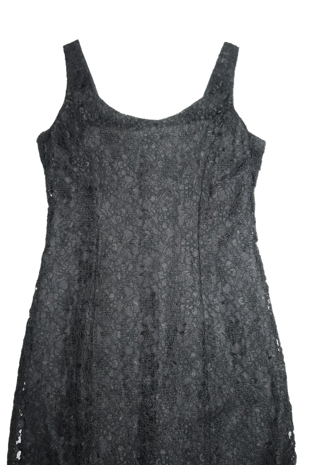 1990's whistles sleeveless lace maxi dress black.
