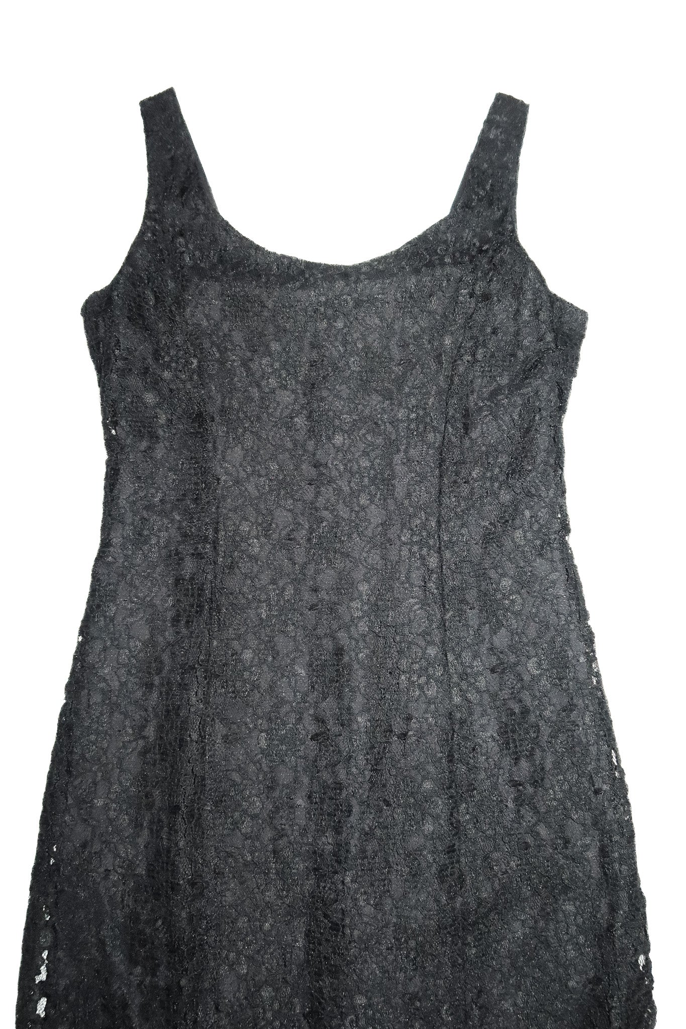 1990's whistles sleeveless lace maxi dress black.