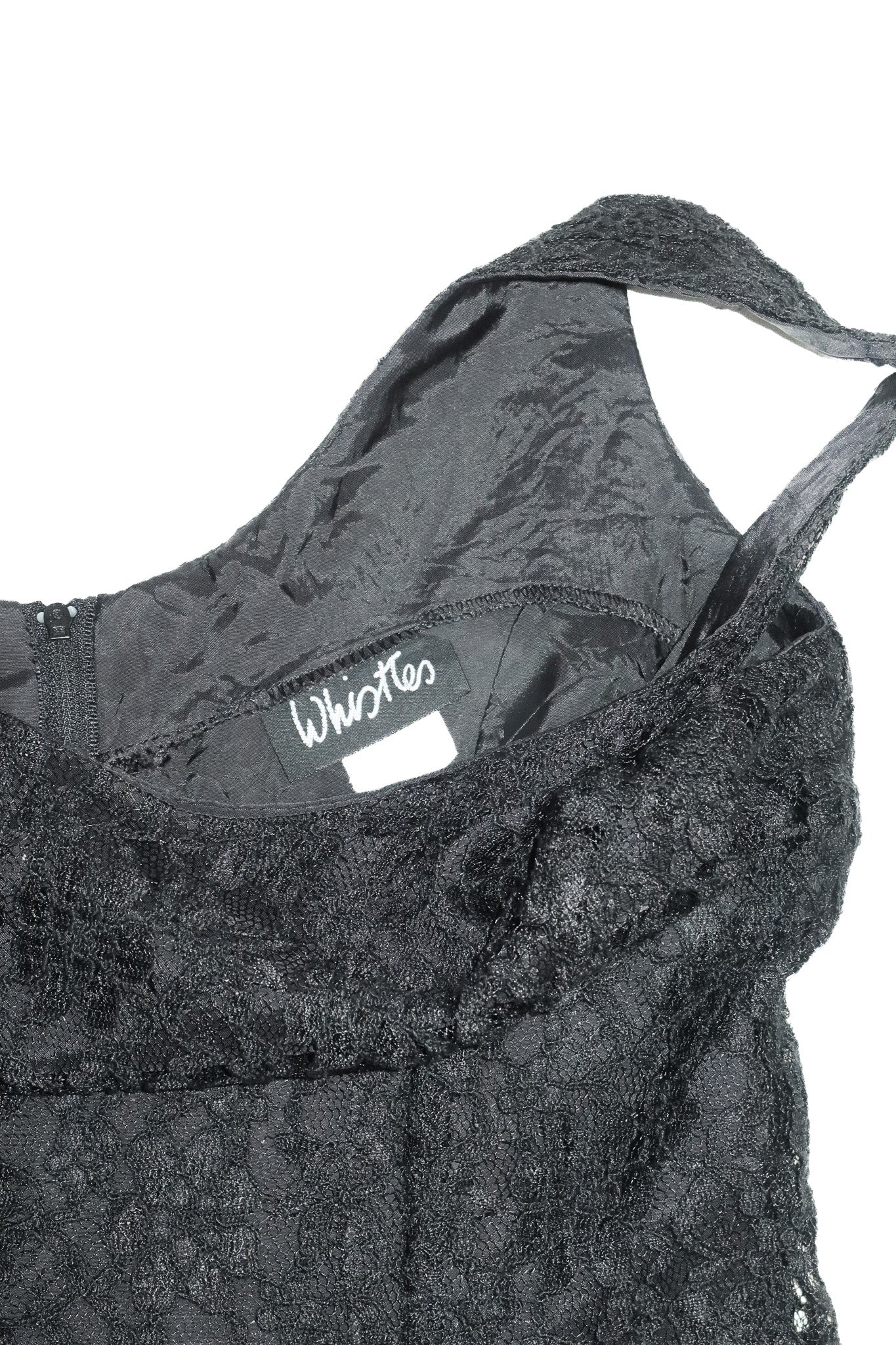 1990's whistles sleeveless lace maxi dress black.