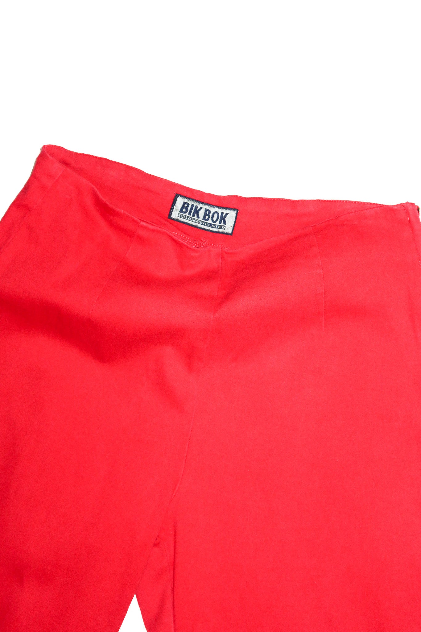 2000’s bik bok high waisted side zip pants red.