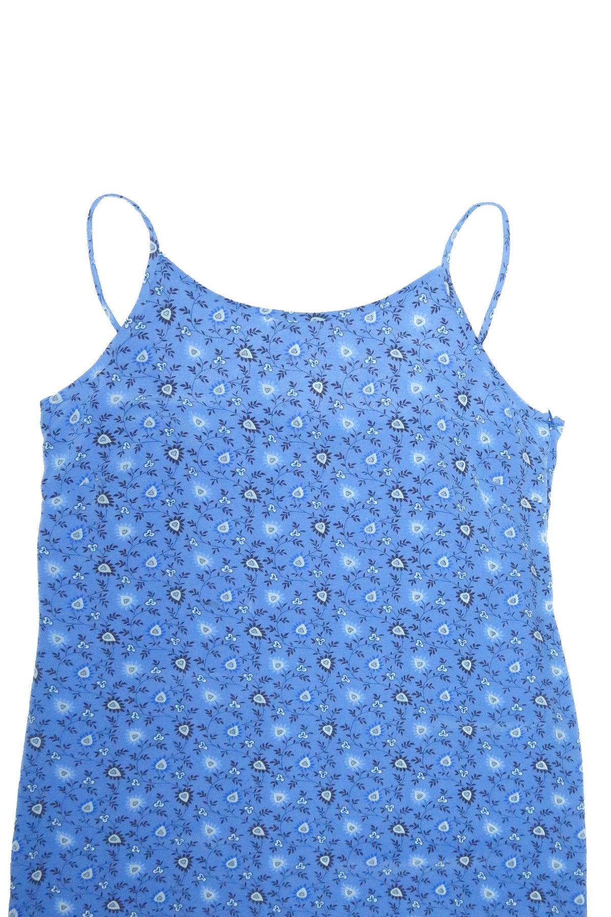 1990s privilege australia floral bias cut maxi slip dress blue.