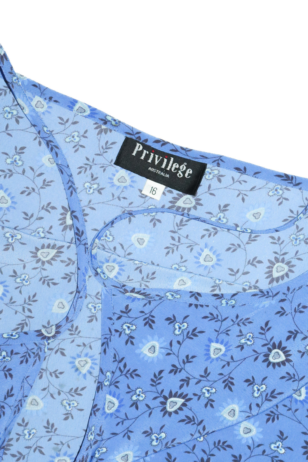 1990s privilege australia floral bias cut maxi slip dress blue.