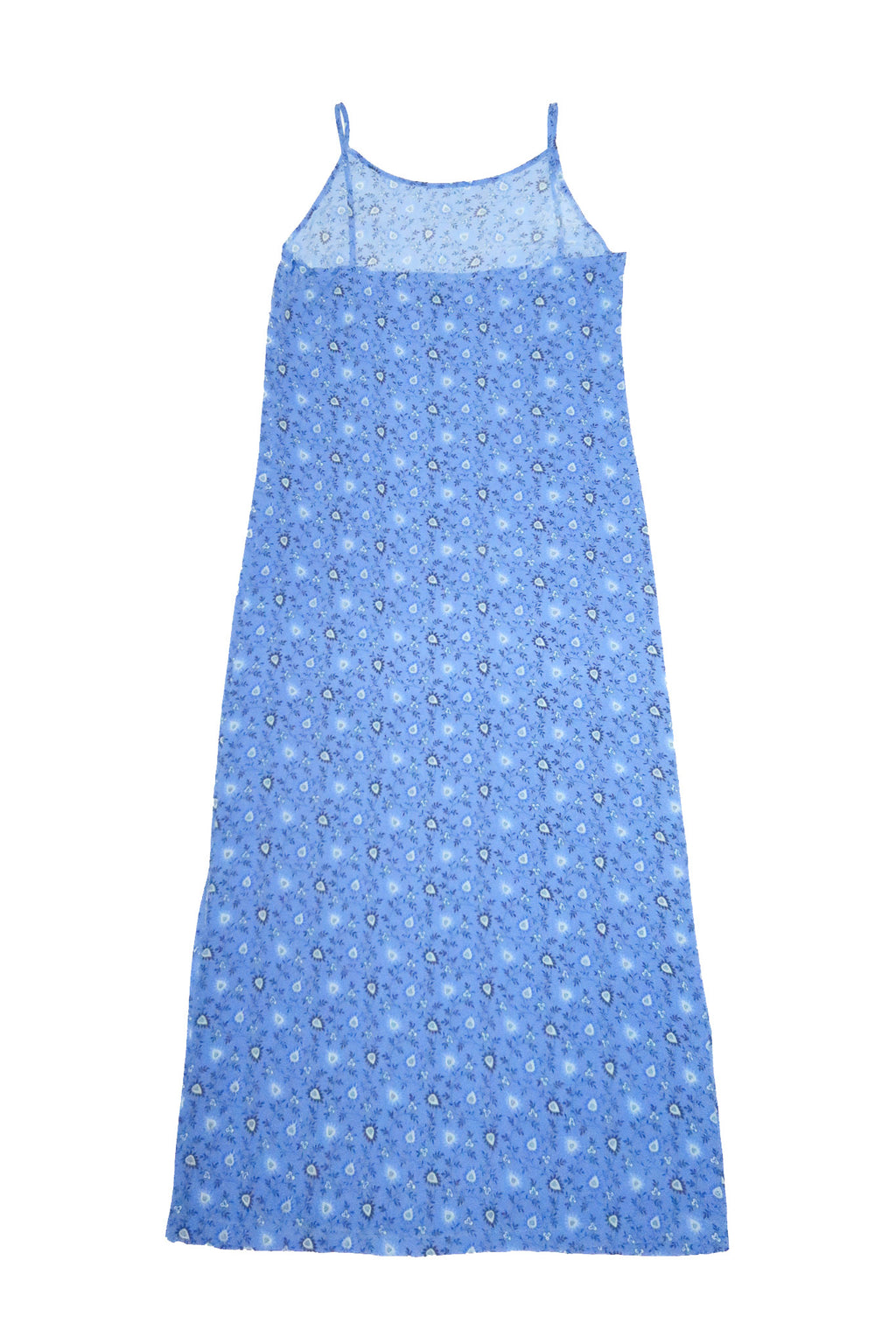 1990s privilege australia floral bias cut maxi slip dress blue.