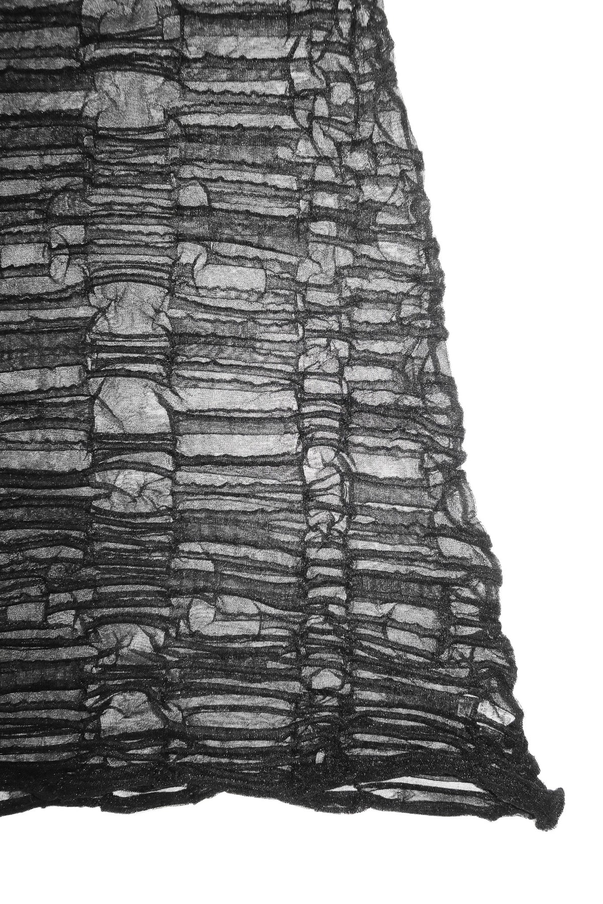 sarah pacini wrinkled mesh maxi skirt black.
