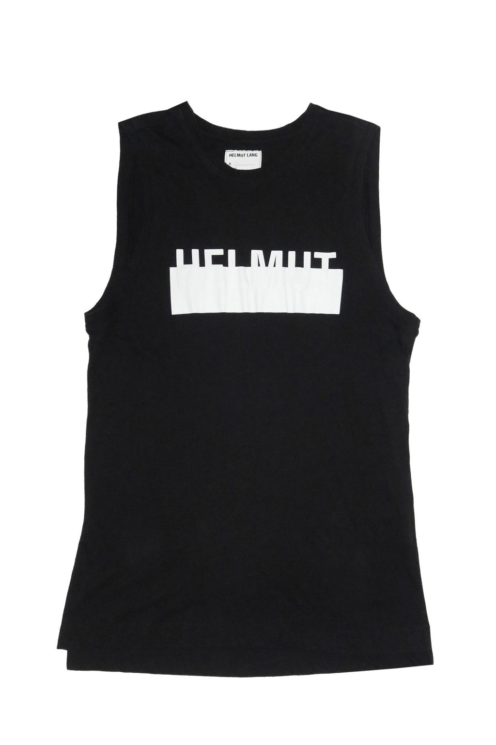 helmut lang edition 1 logo graphic muscle tank top black.