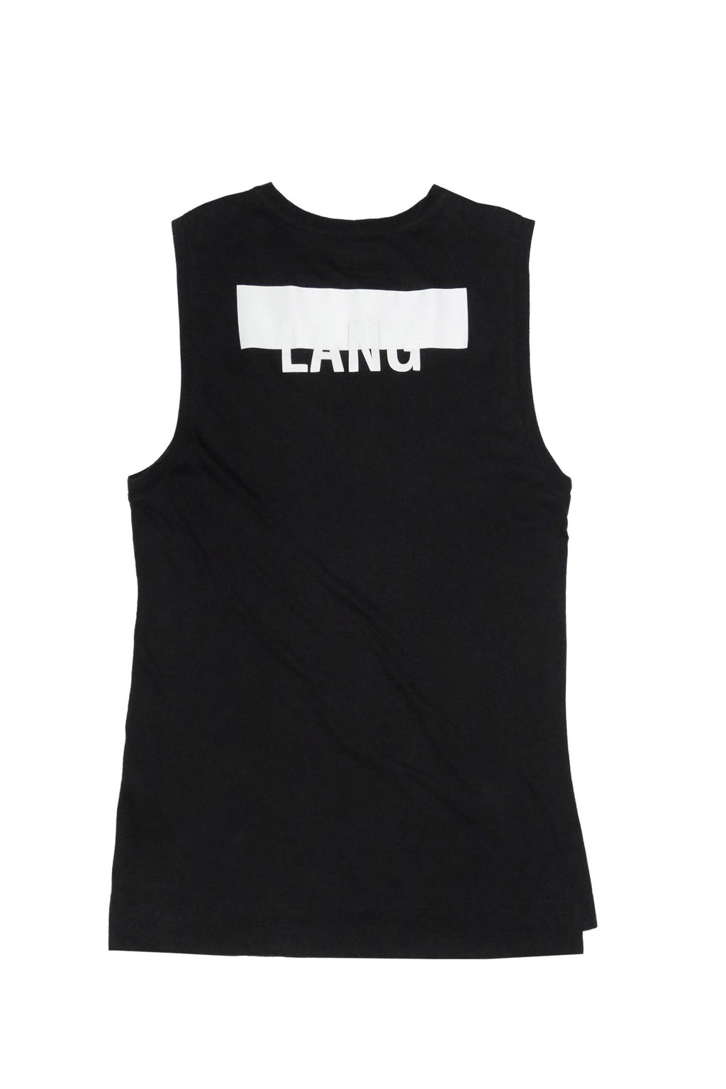 helmut lang edition 1 logo graphic muscle tank top black.