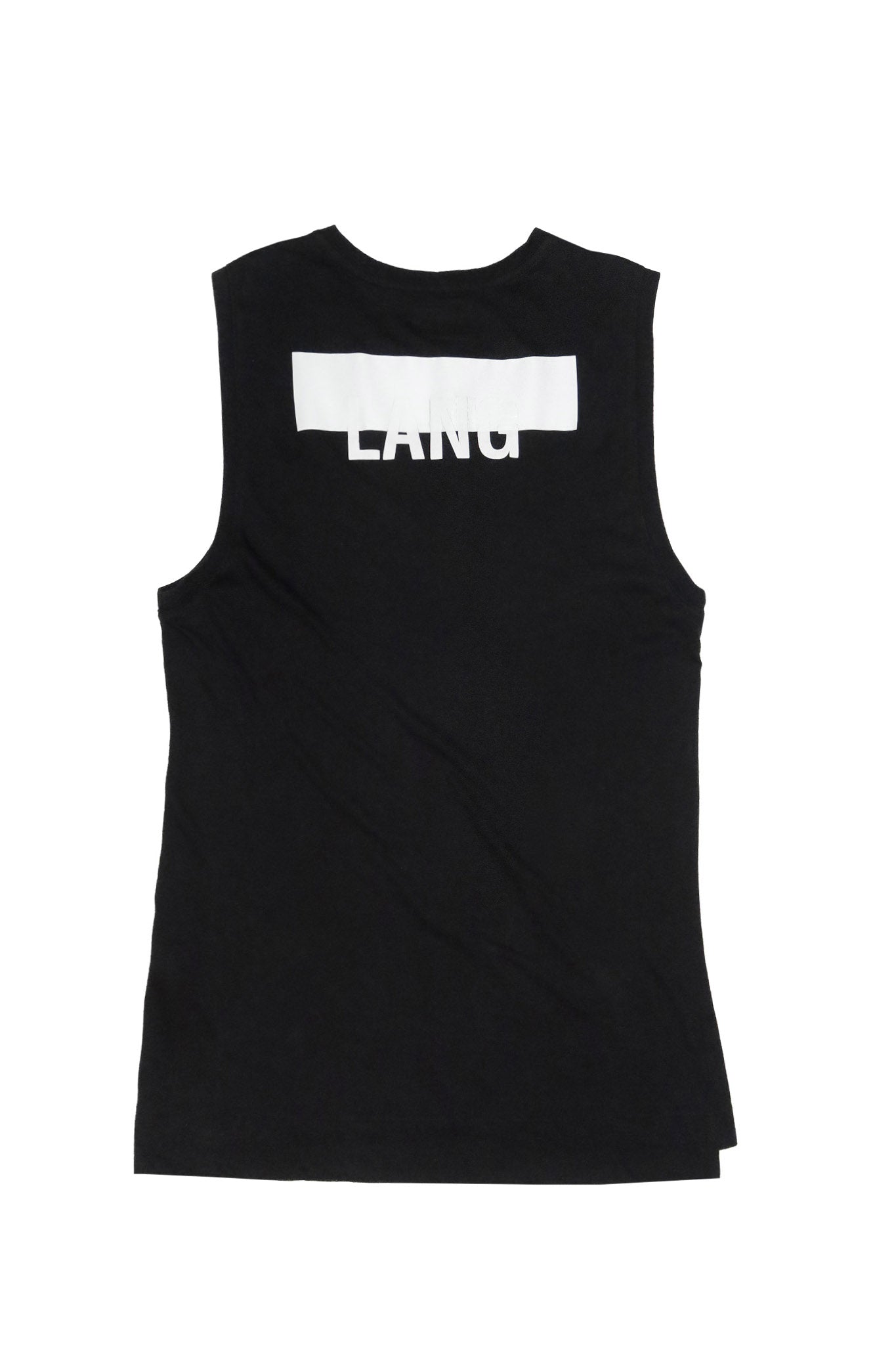 helmut lang edition 1 logo graphic muscle tank top black.