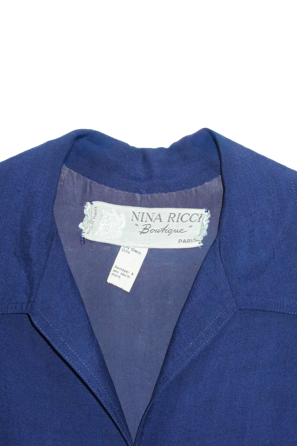1970's nina ricci boutique belted shirt dress navy.