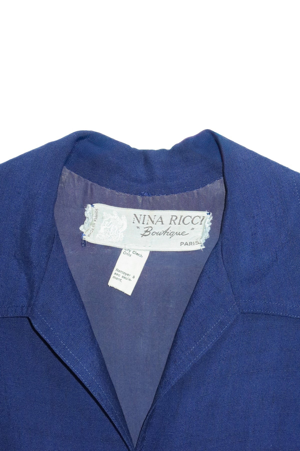 1970's nina ricci boutique belted shirt dress navy.