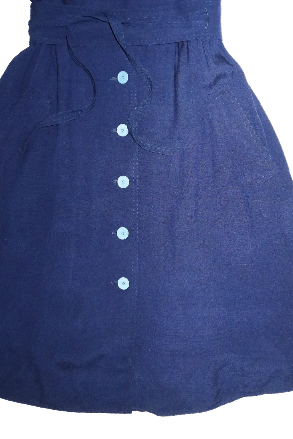 1970's nina ricci boutique belted shirt dress navy.