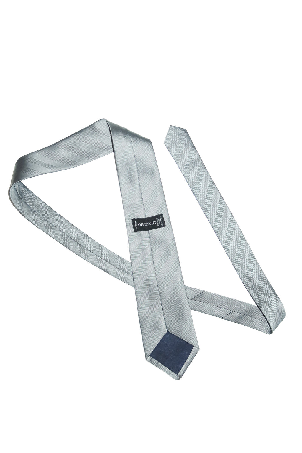 1980’s givenchy monsieur geometric jacquard tie grey.