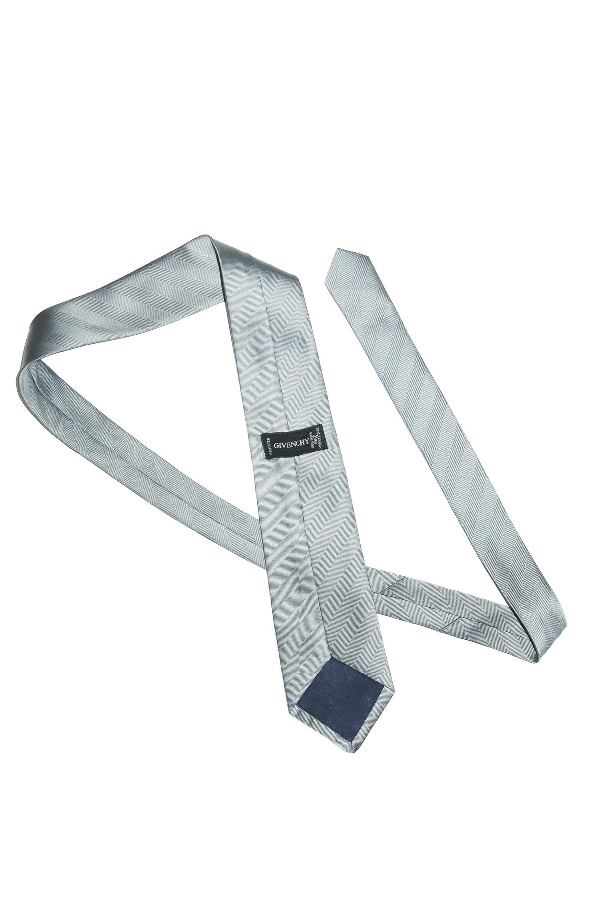 1980’s givenchy monsieur geometric jacquard tie grey.
