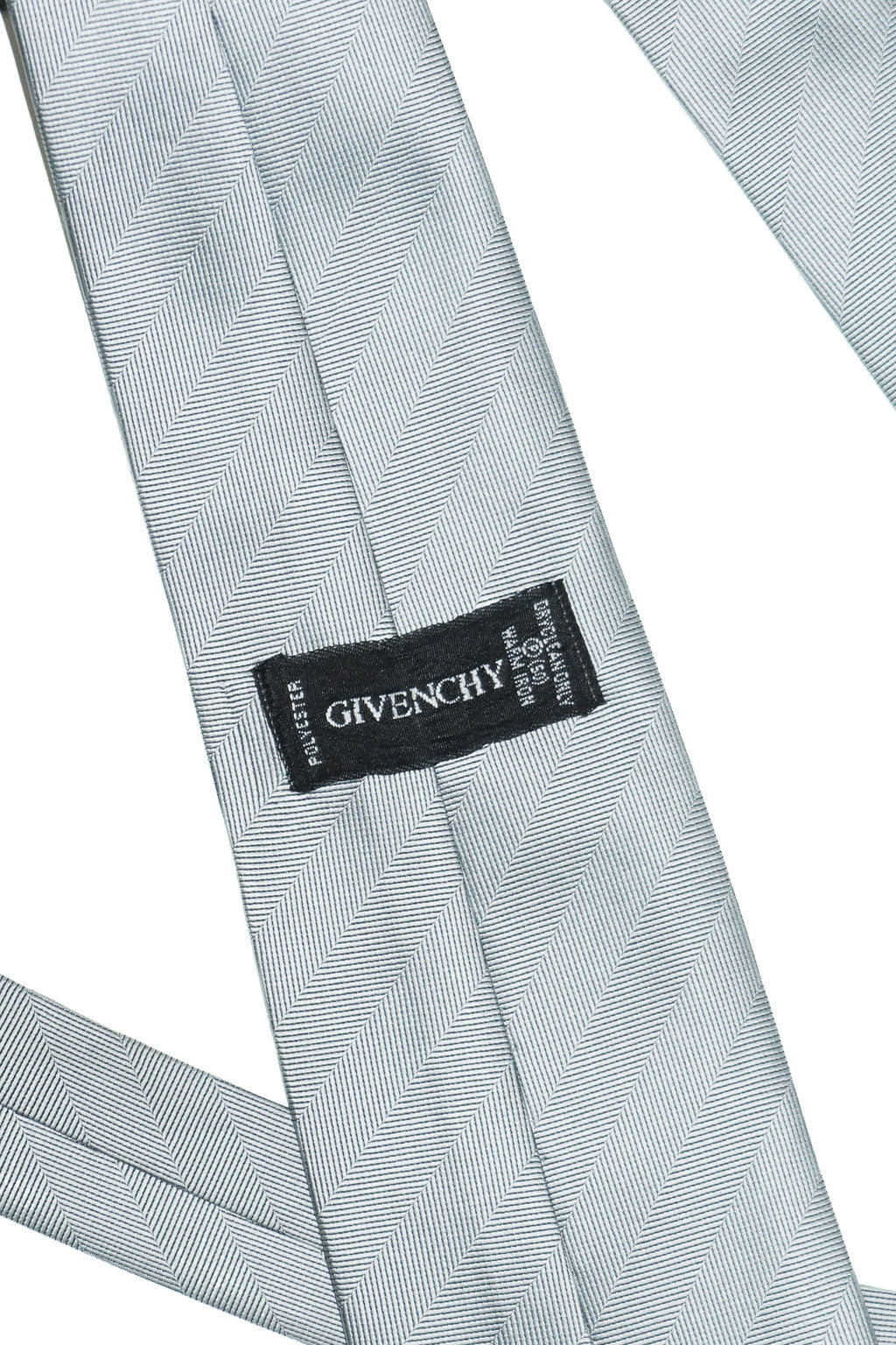 1980’s givenchy monsieur geometric jacquard tie grey.