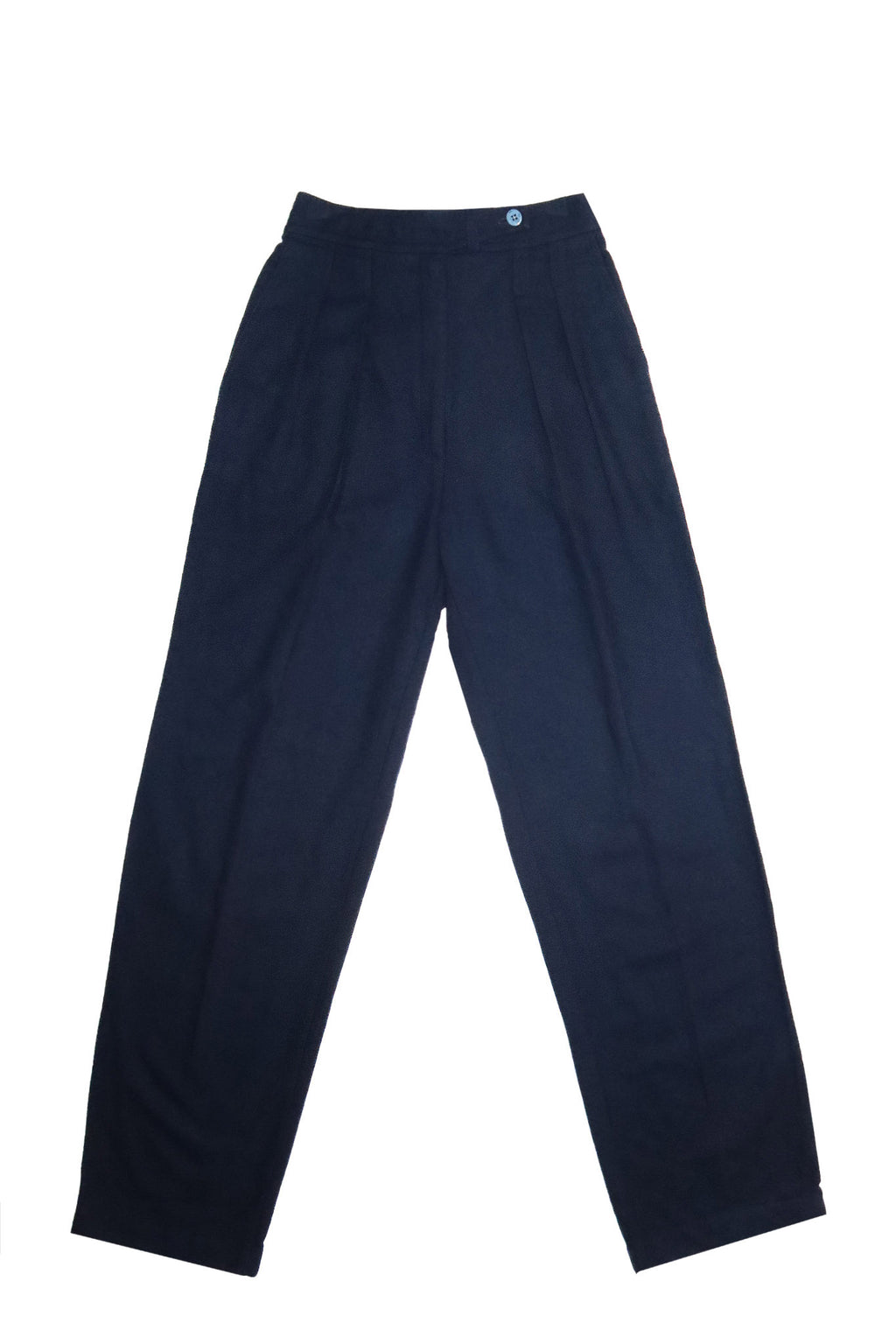 1980's riviera ledo wool tailored trousers navy.