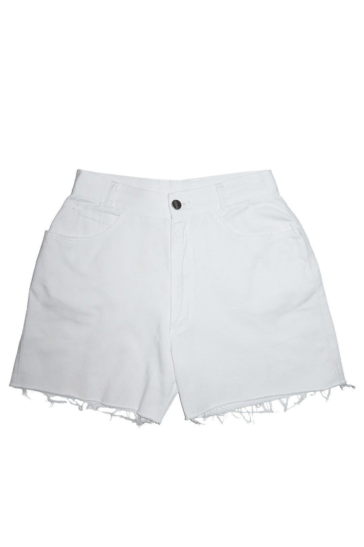 1990’s replay high waisted denim cut off shorts white.