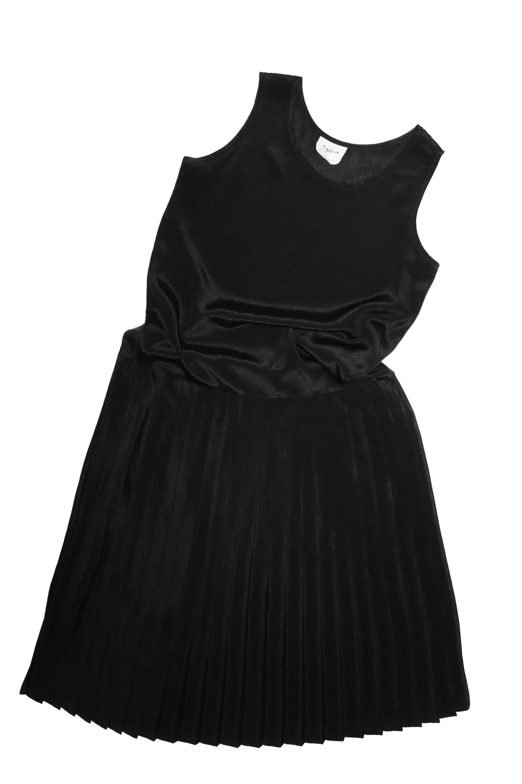 1990's miss eve pleated midi dress black.