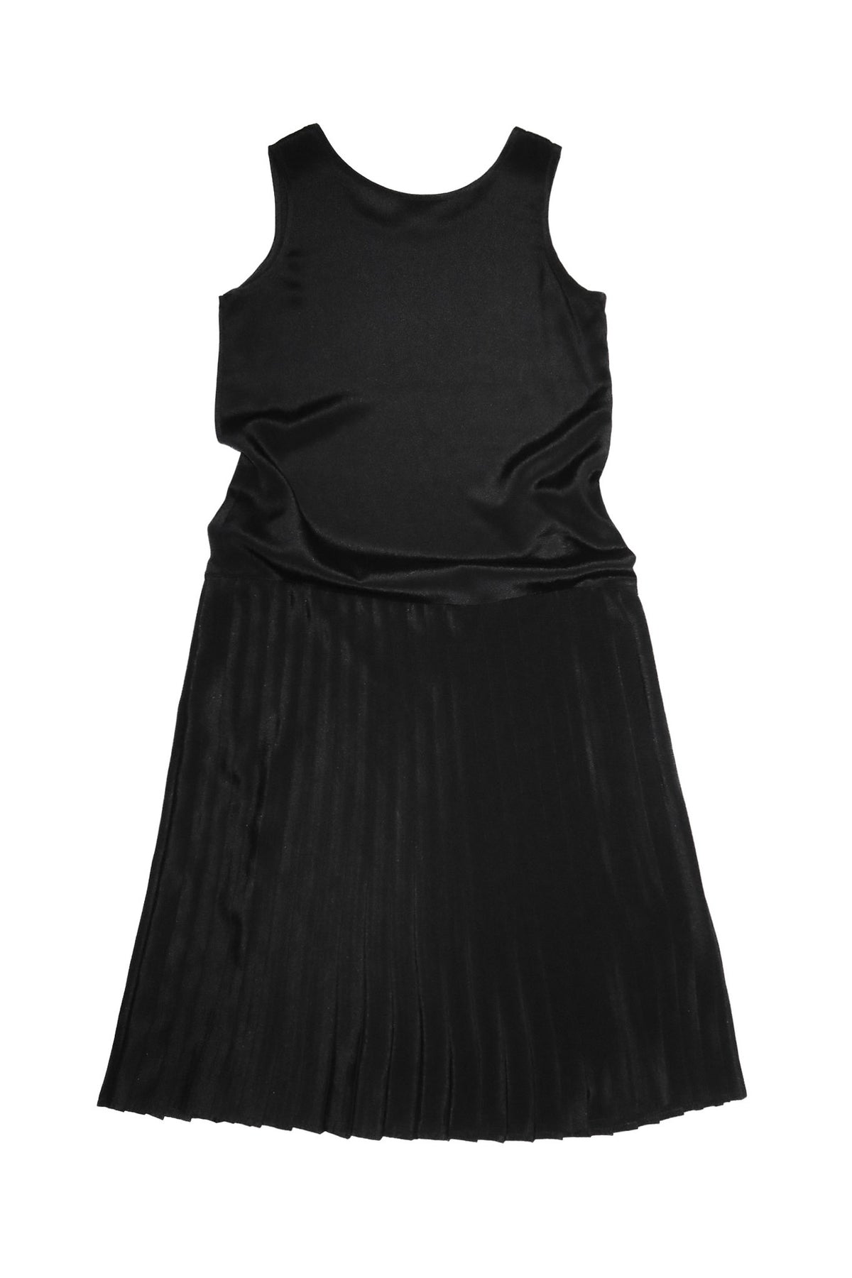 1990's miss eve pleated midi dress black.