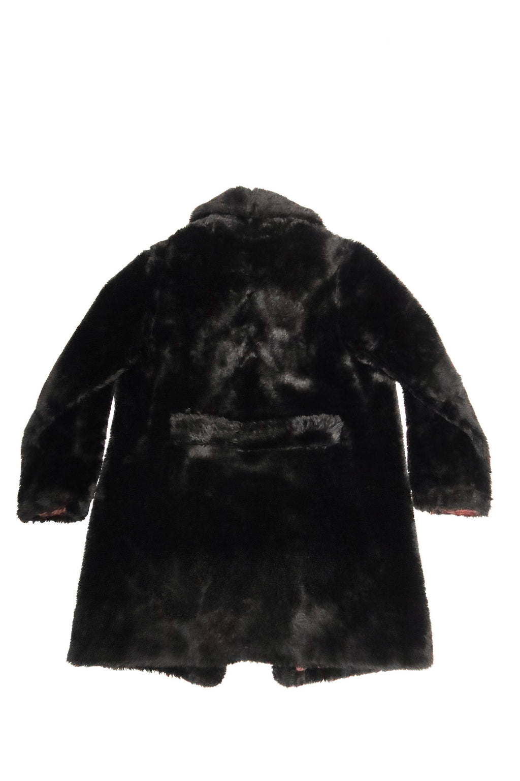 1970s saluki high pile faux fur coat brown.