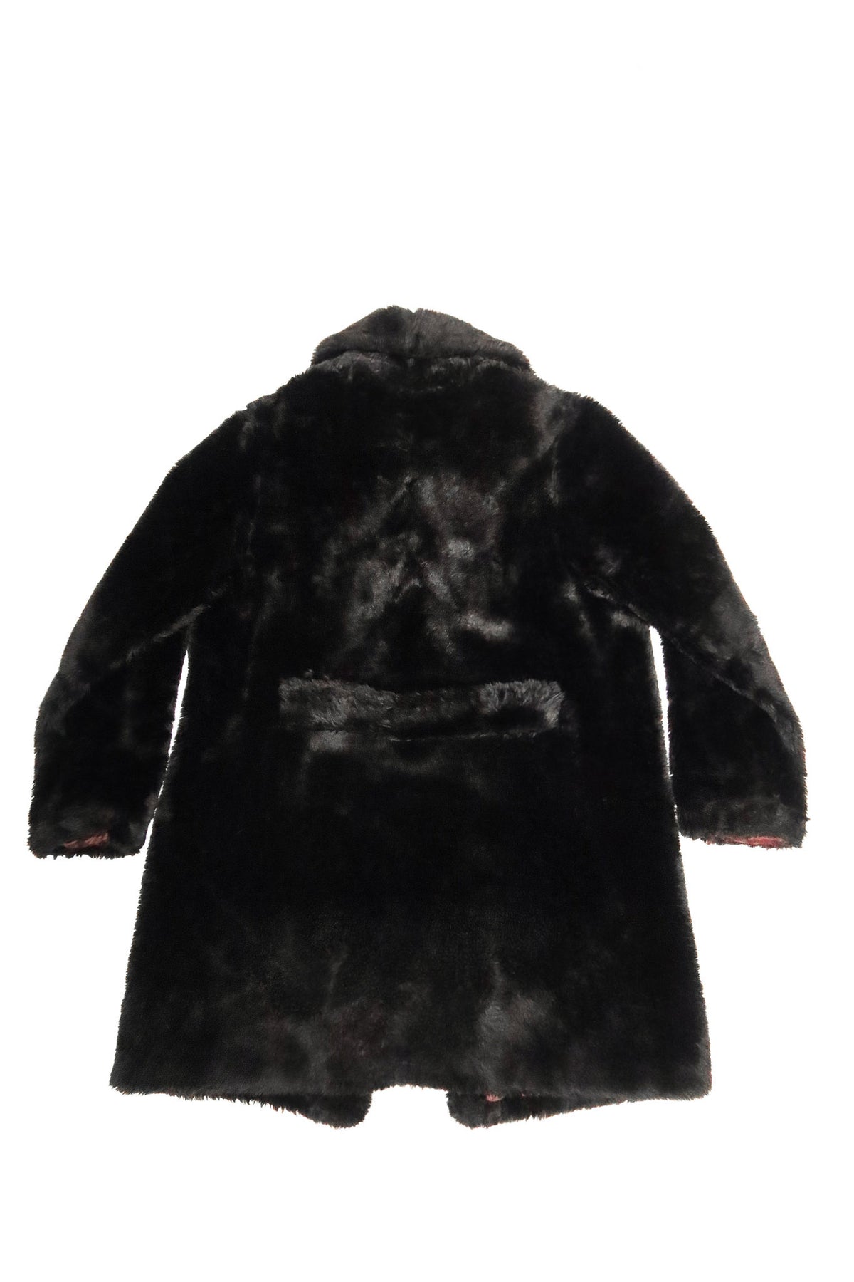 1970s saluki high pile faux fur coat brown.