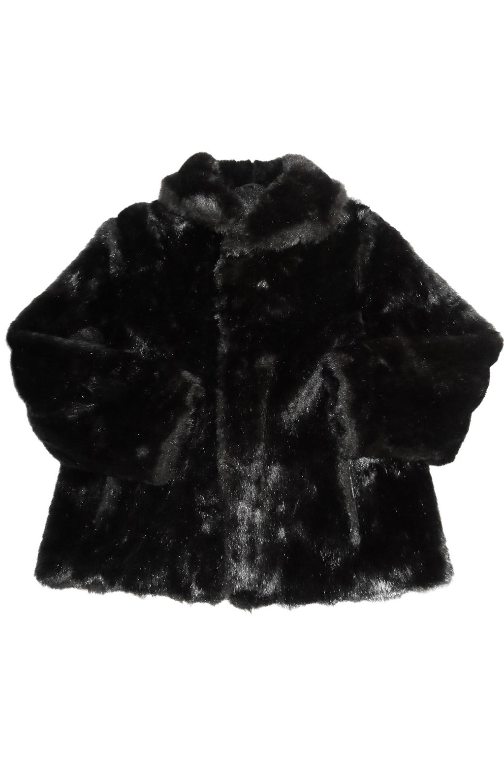 1990's astraka faux fur jacket black.