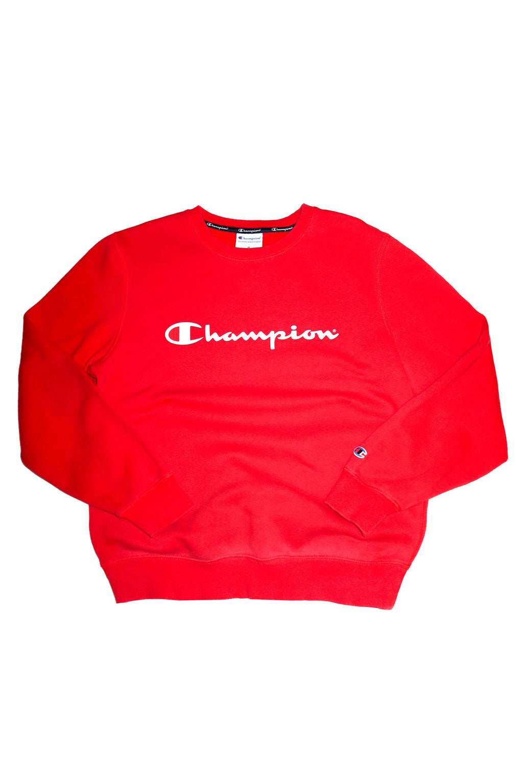 2000’s champion script logo crewneck sweatshirt red.