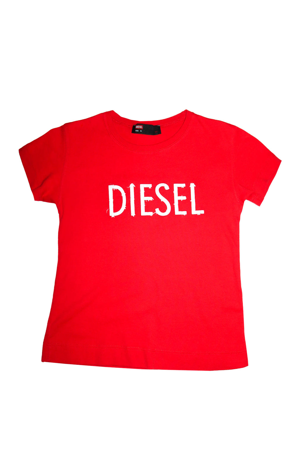 2000’s diesel distressed logo baby tee red.
