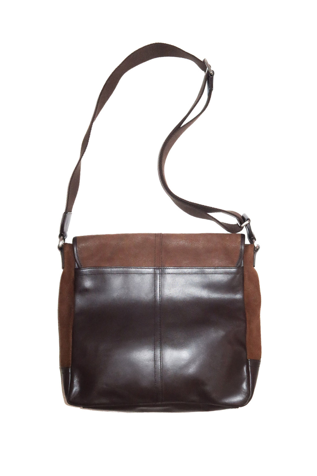 2010’s coach lexington suede leather map bag brown.