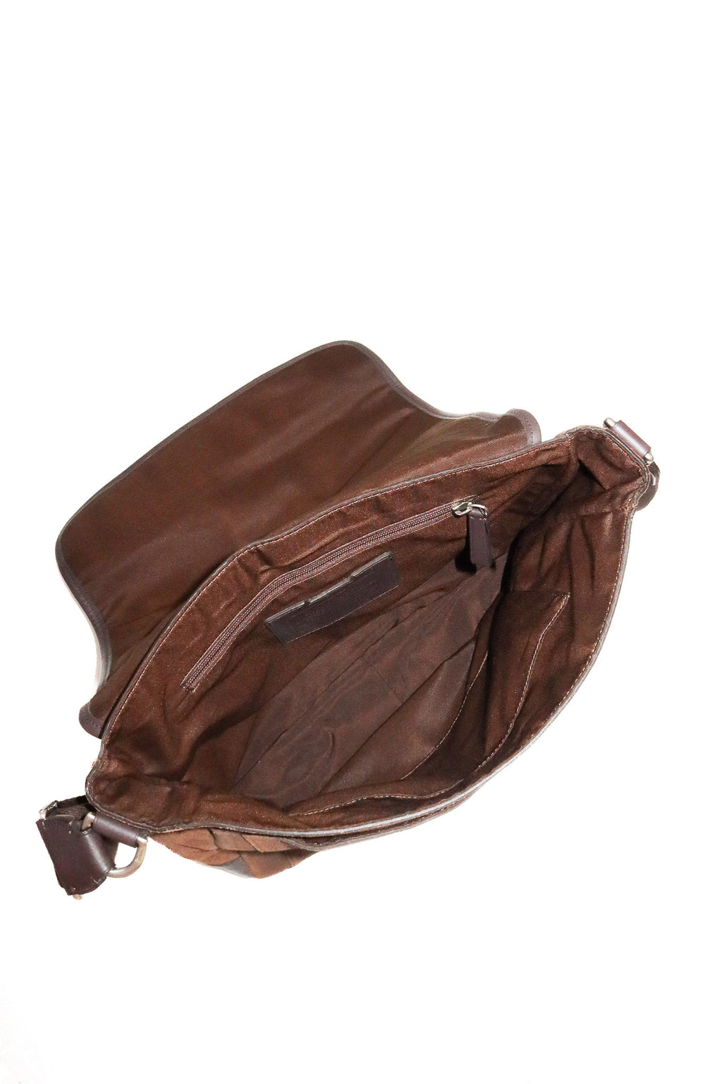 2010’s coach lexington suede leather map bag brown.