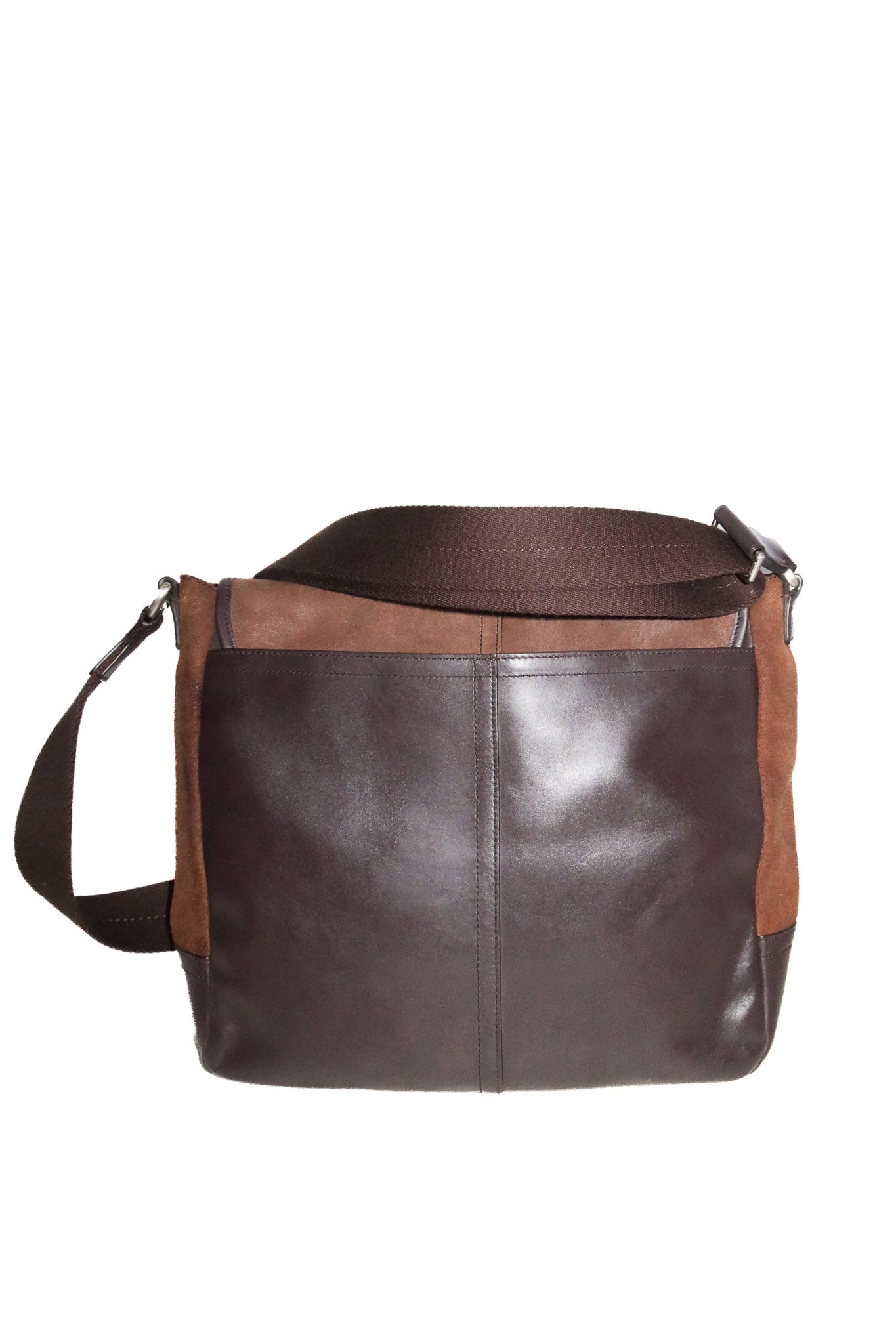 2010’s coach lexington suede leather map bag brown.