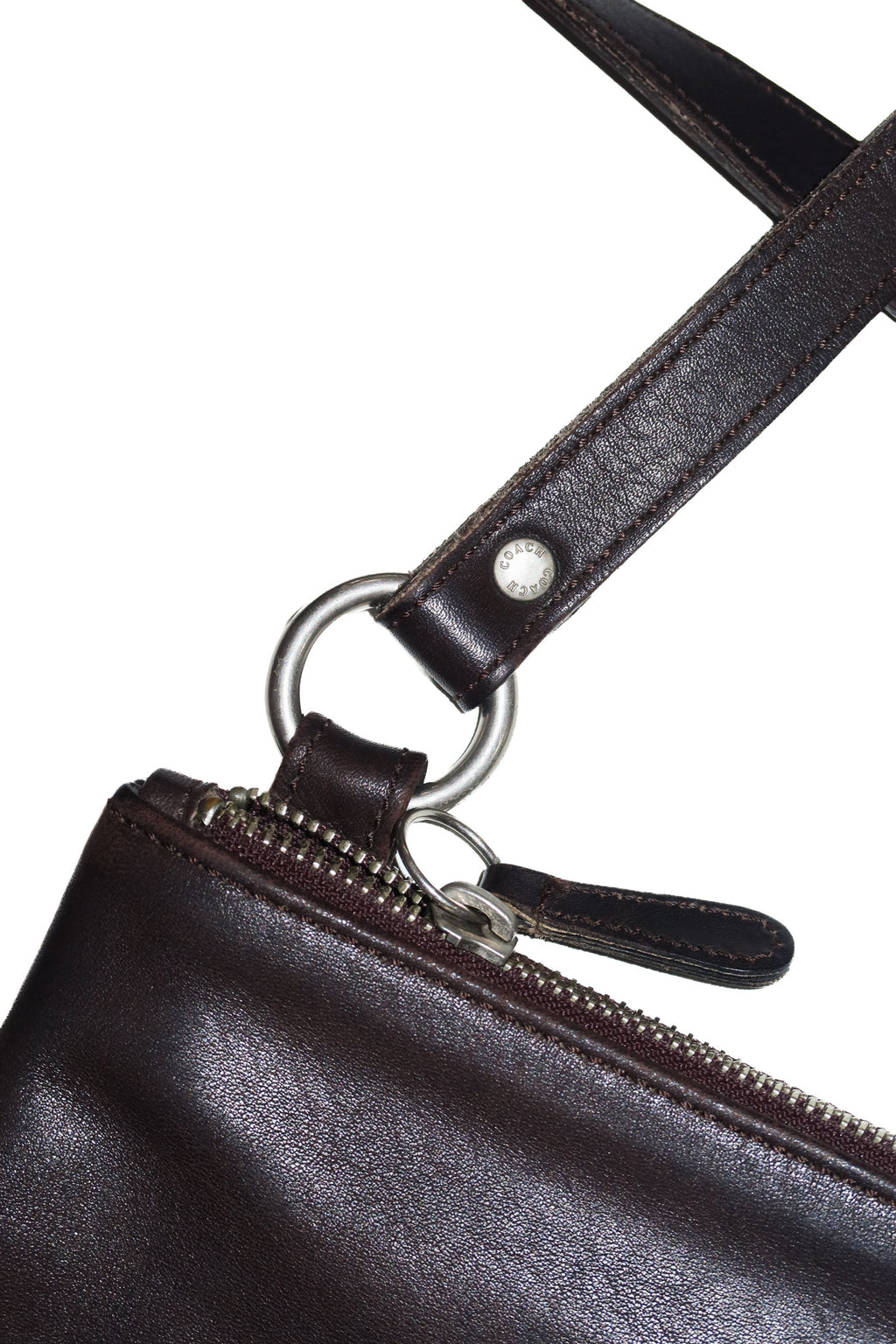 2000 coach chelsea hippie zip leather crossbody bag mahogany brown.