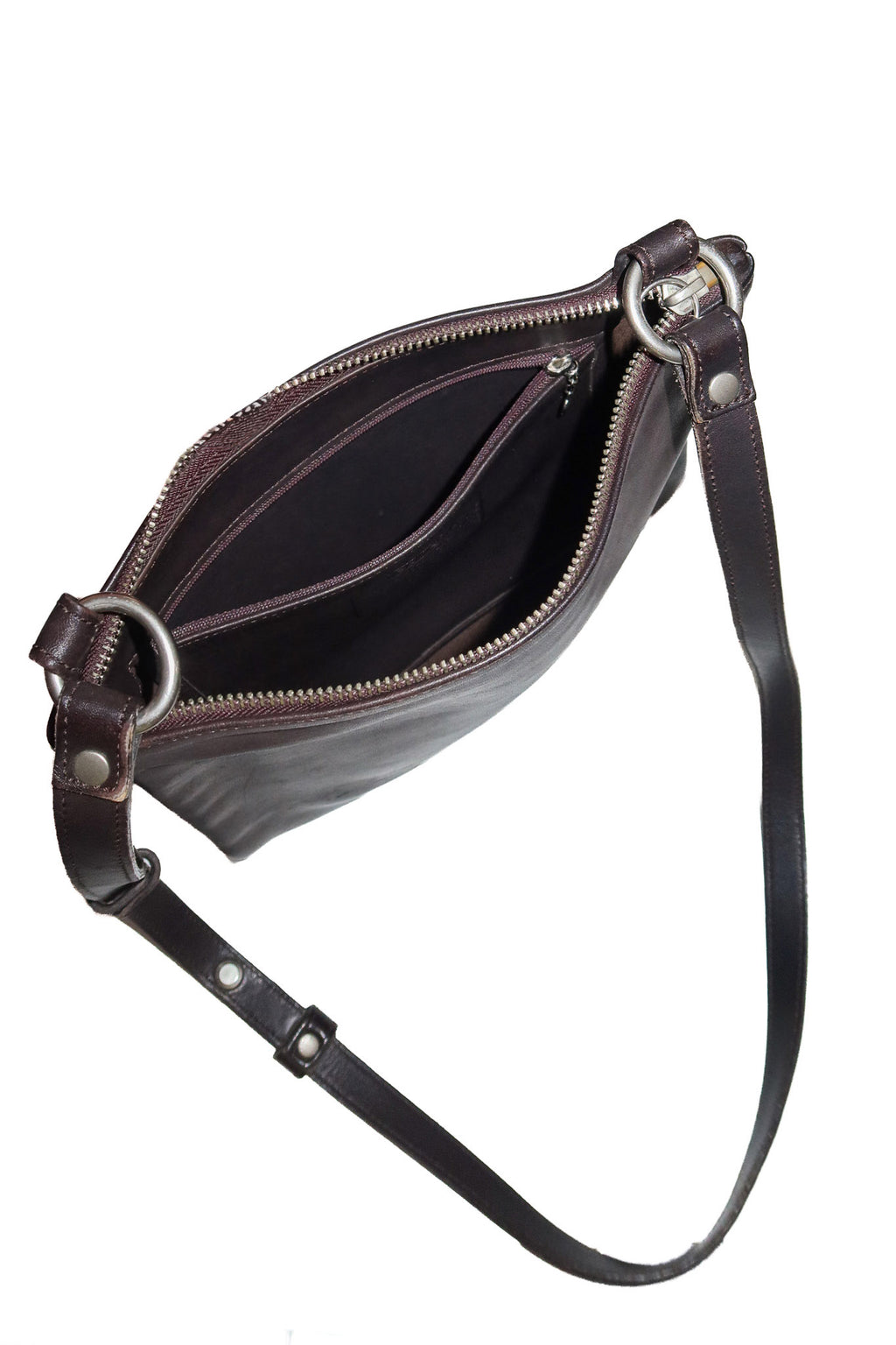 2000 coach chelsea hippie zip leather crossbody bag mahogany brown.