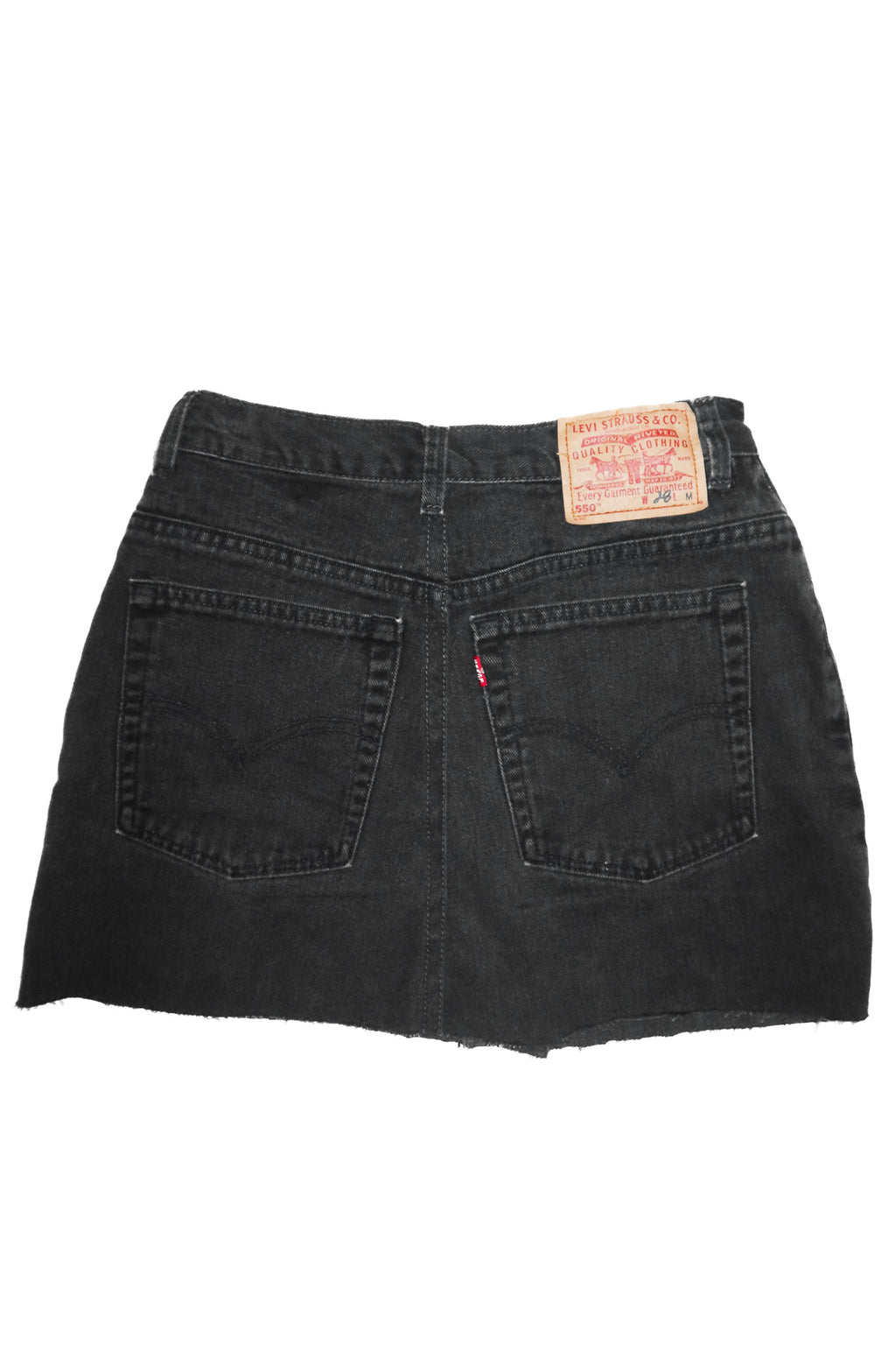 levi's denim mini skirt washed black.