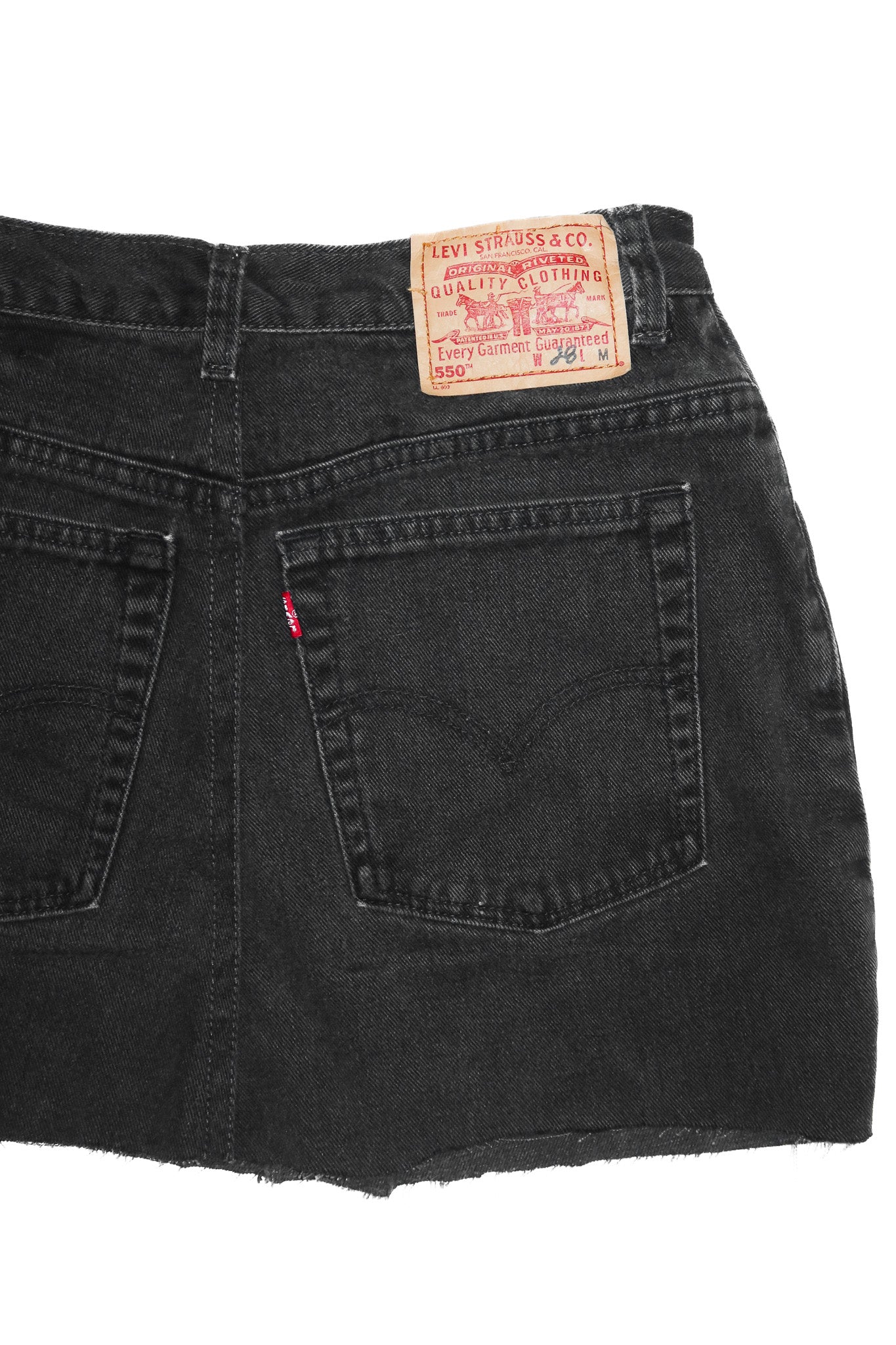 levi's denim mini skirt washed black.