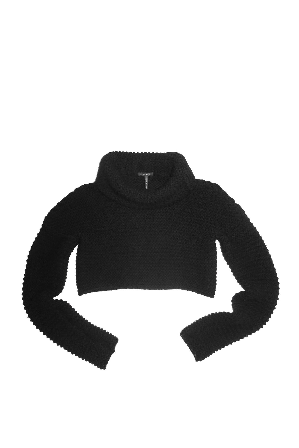 2000’s sarah pacini oversized wool turtleneck knit sweater black.