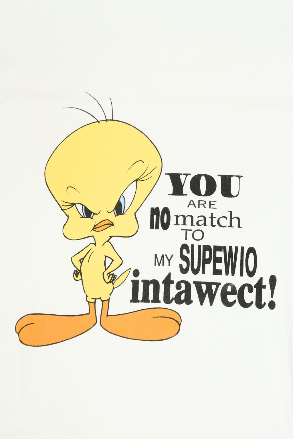 1990’s warner bros tweety bird graphic t-shirt white.
