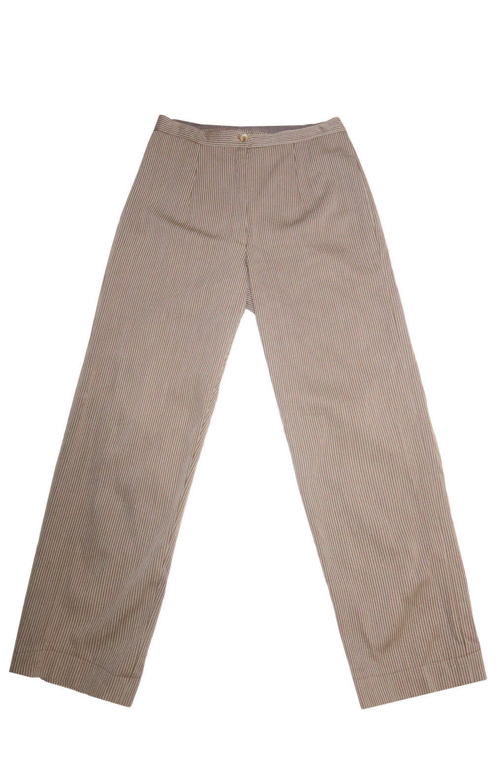 1970's handmade pinstripe straight leg trousers brown.