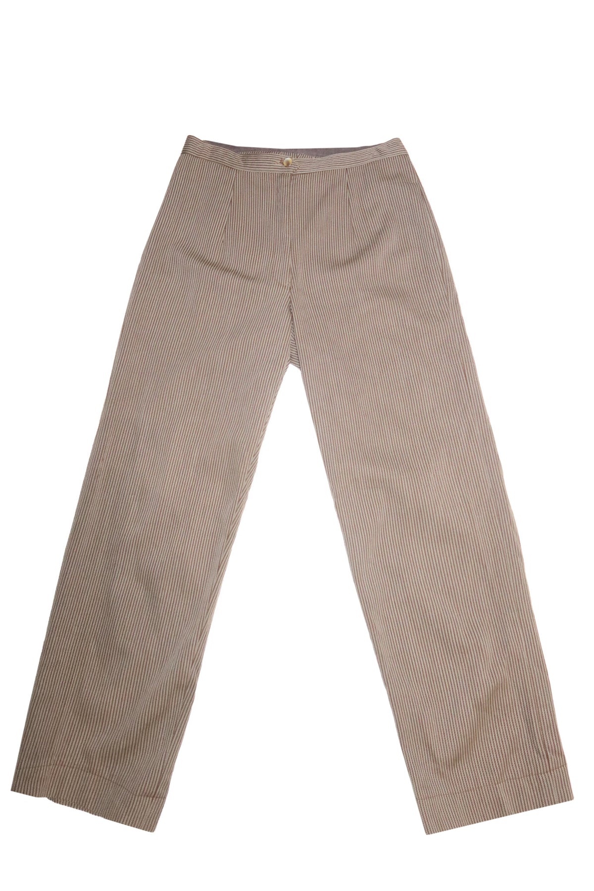 1970's handmade pinstripe straight leg trousers brown.