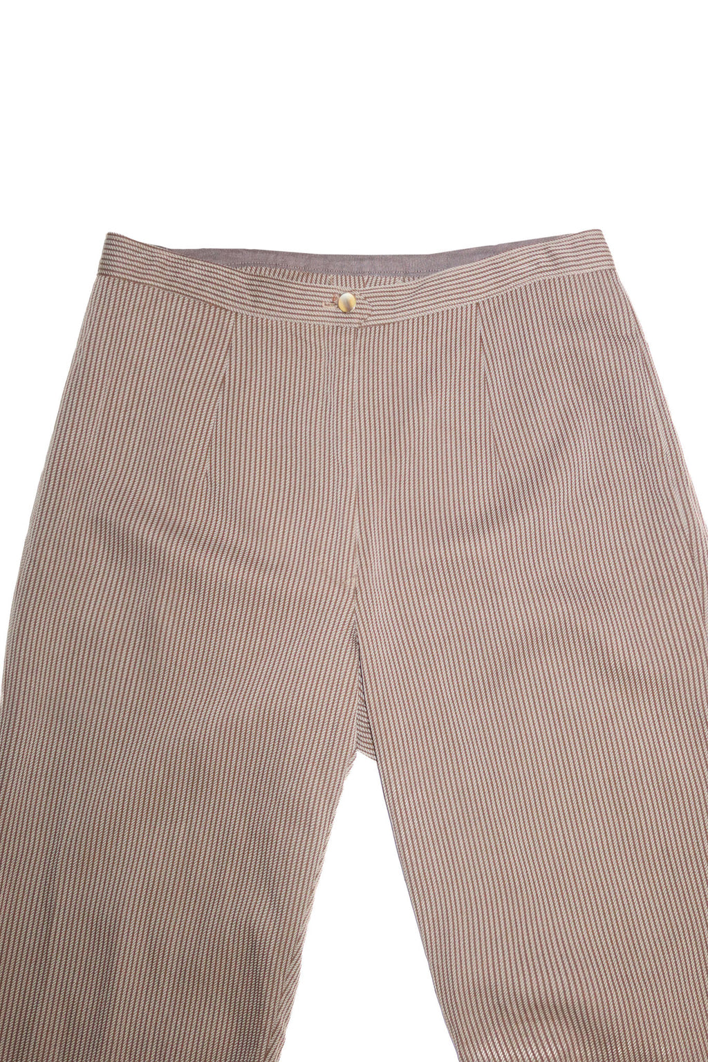 1970's handmade pinstripe straight leg trousers brown.