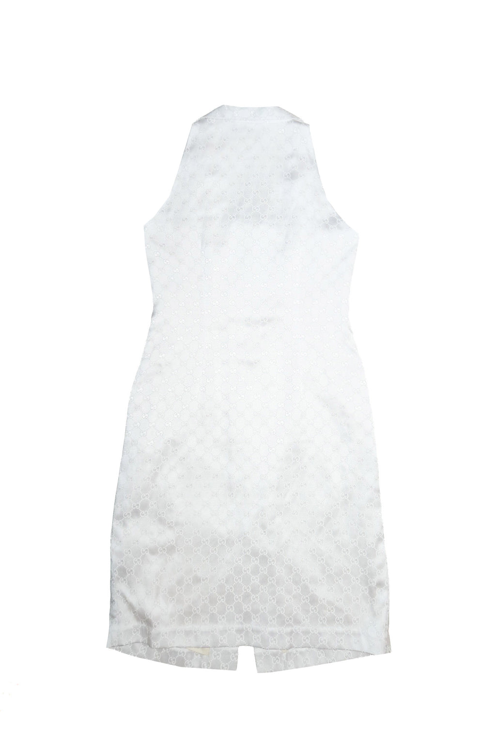 1990's marie-chantal paris monogram button front dress white.