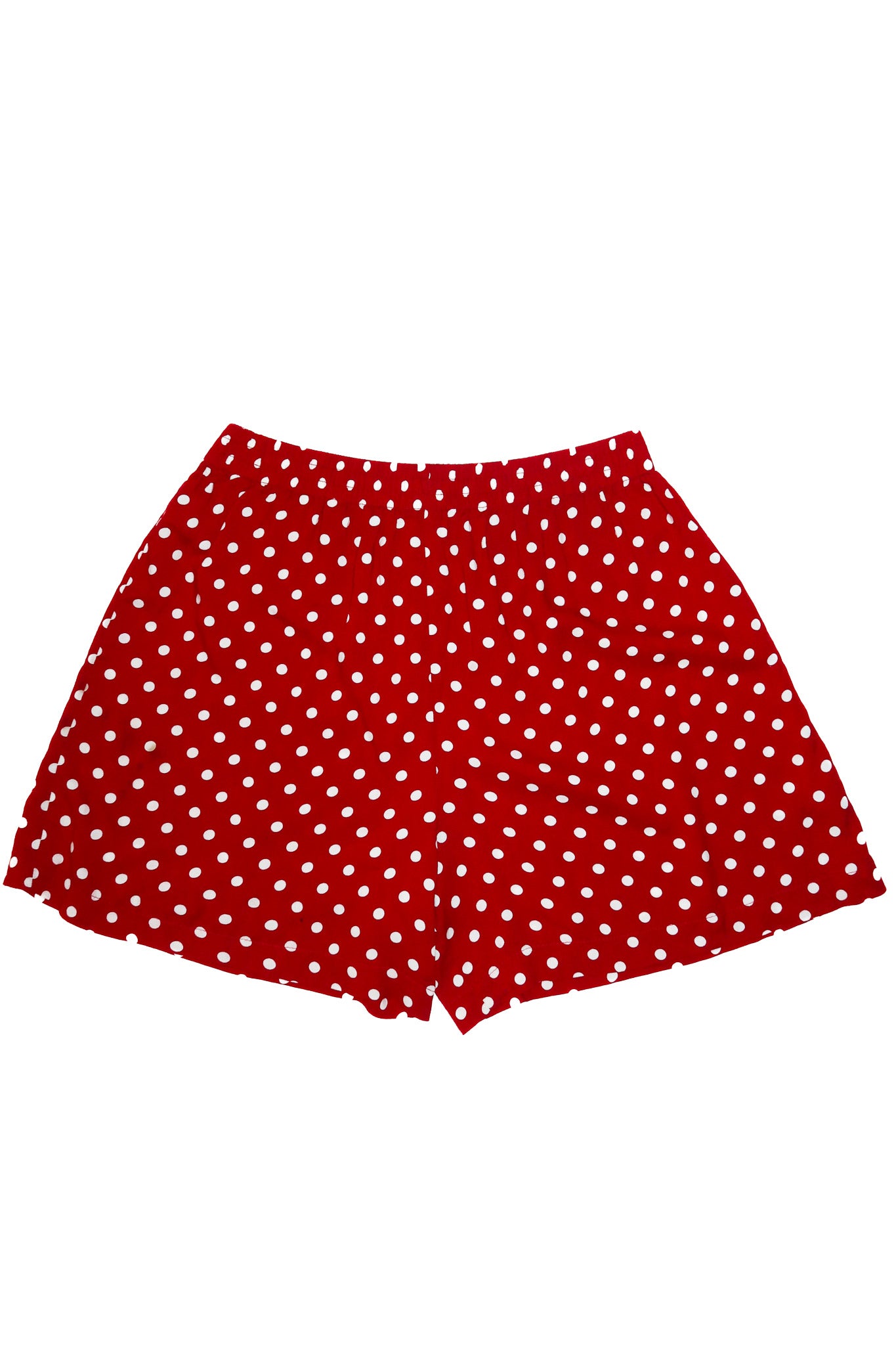 1980's simply basics polka dot shorts red.