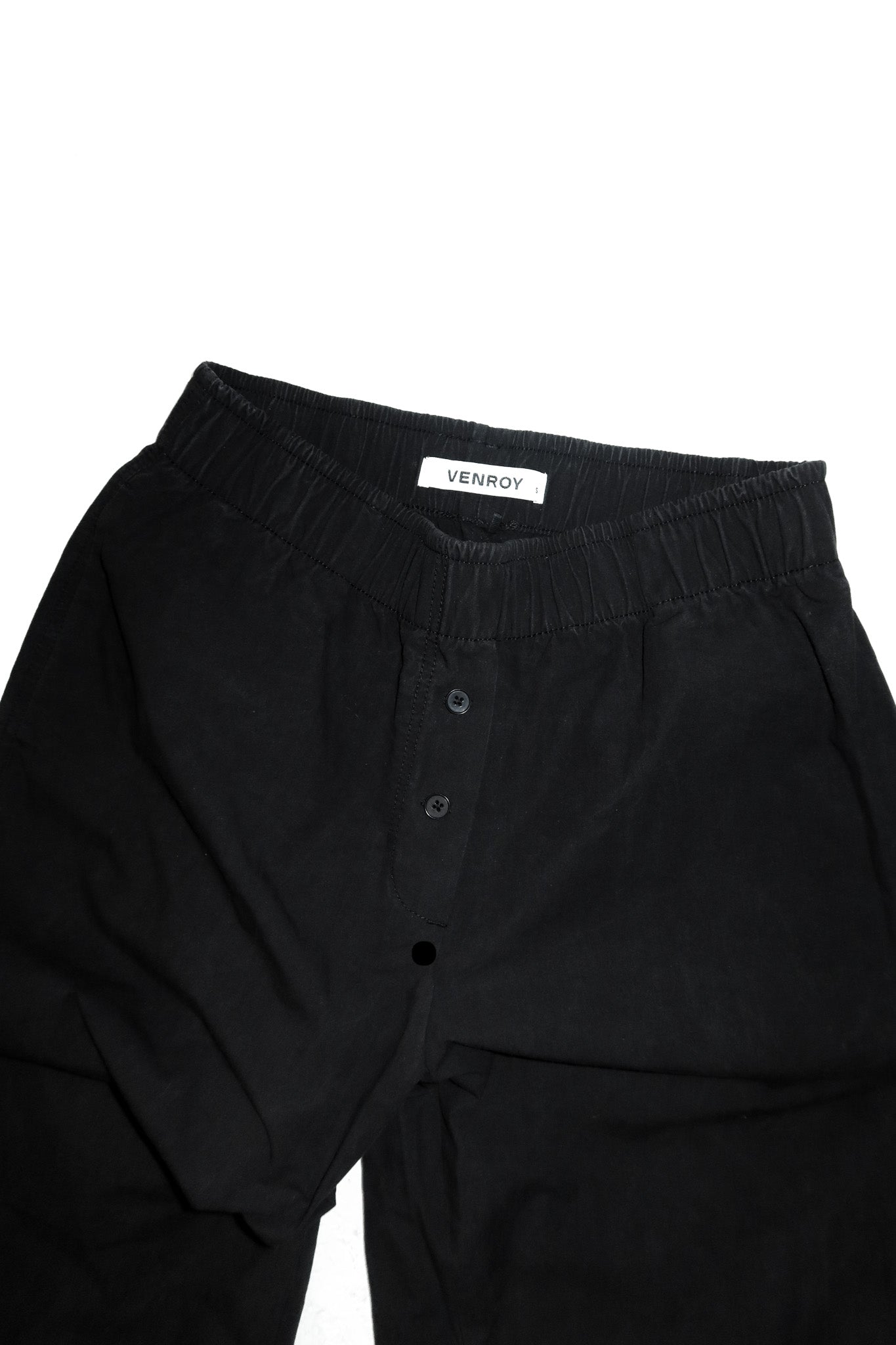venroy cotton poplin pants black.