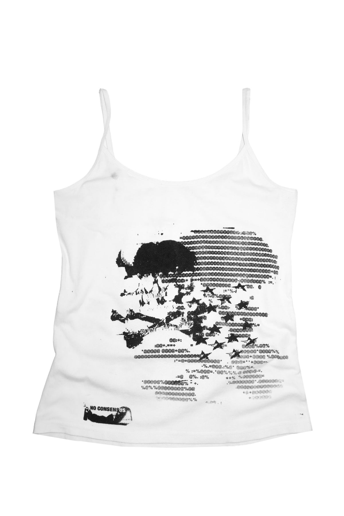 no consensus mixed graphic cami white.