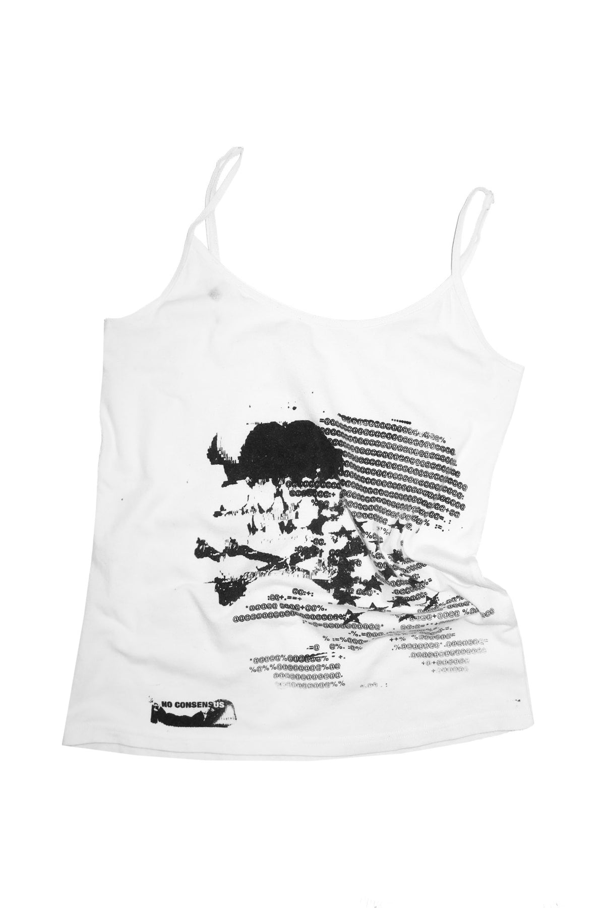 no consensus mixed graphic cami white.