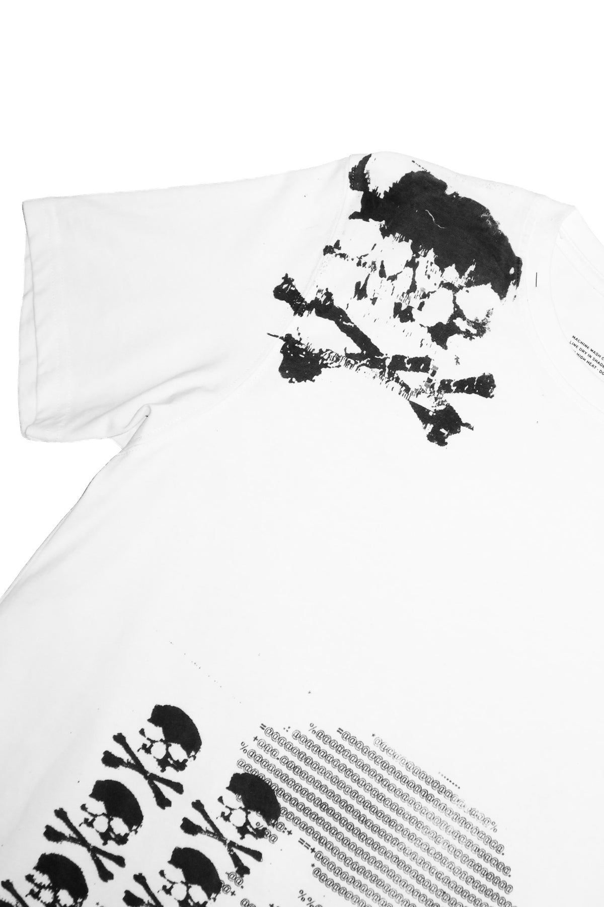 no consensus mixed graphic skull tee white.