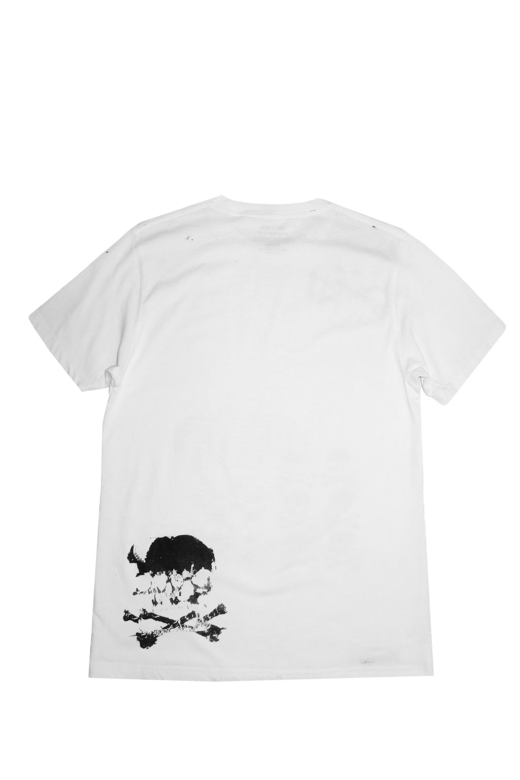 no consensus mixed graphic skull tee white.