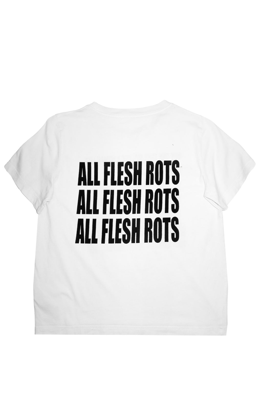 no consensus mixed graphic baby tee white.